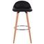 Barhocker Arenas - Chromfarben/Schwarz, MODERN, Holz/Textil (45/86,5/44cm)