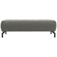 Polsterhocker Cunelli Grau Webstoff H: 45 Cm - Schwarz/Grau, Design, Textil (153/45/62cm) - MID.YOU