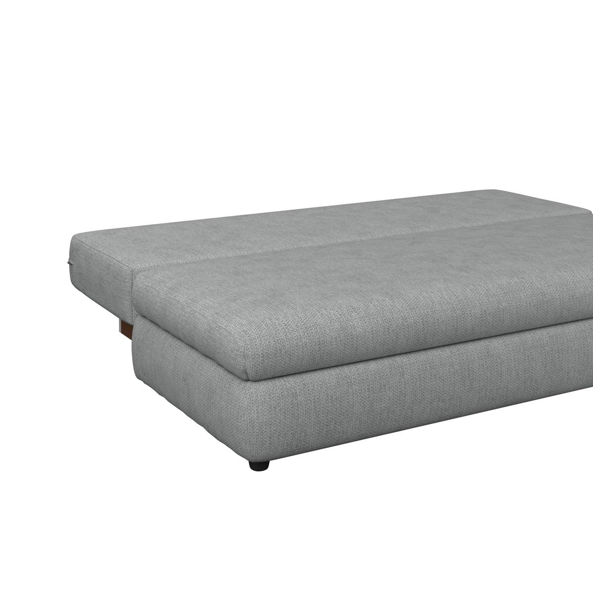 3-Sitzer-Sofa Mit Schlaffunktion Olso Hellgrau - Hellgrau, Trend, Holz/Kunststoff (205/72/100cm)