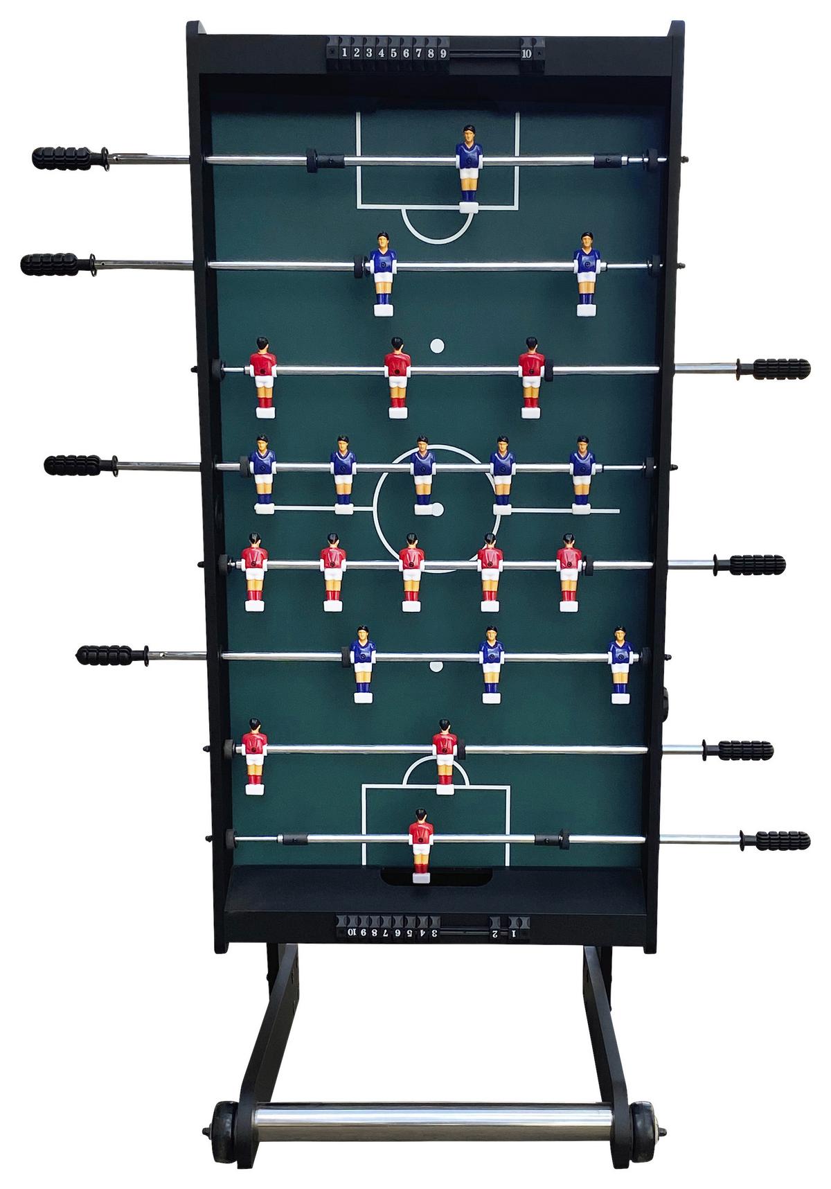 Tischfußball Holz Schwarz 2 Bälle, klappbar - Schwarz, KONVENTIONELL, Holz (61/81/122cm) - Ambia Garden