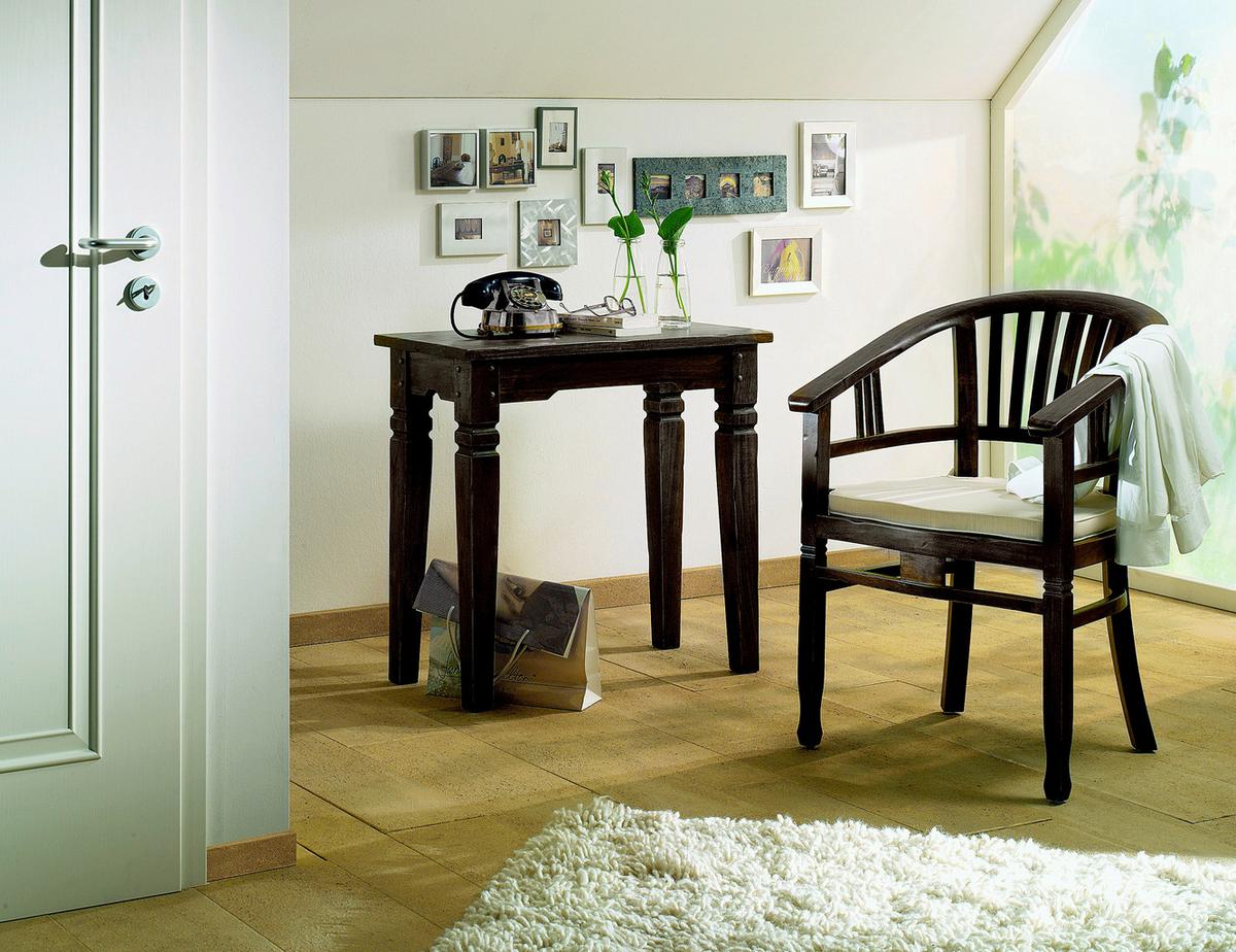 ARMLEHNSTUHL Dunkelbraun B: 60cm - Dunkelbraun/Naturfarben, MODERN, Holz (60/87/61cm) - MID.YOU