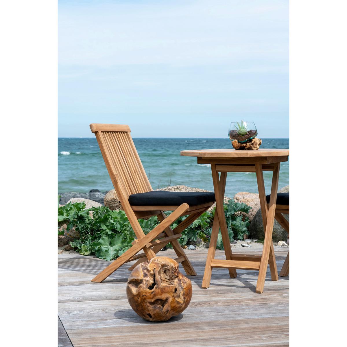 Vase Transparent Teakfarben B: 15cm - Transparent/Teakfarben, Design, Glas/Holz (15/15/15cm)