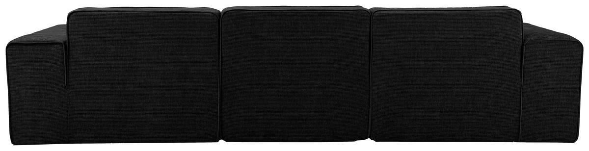 3-Sitzer-Sofa Aventis Schwarz B: 300 cm - Schwarz, Design, Textil (300/70/100cm) - P & B