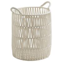 Koš Lou, Ø/V: 37/45cm - bílá, Moderní, kov/textil (37/45cm) - Mömax