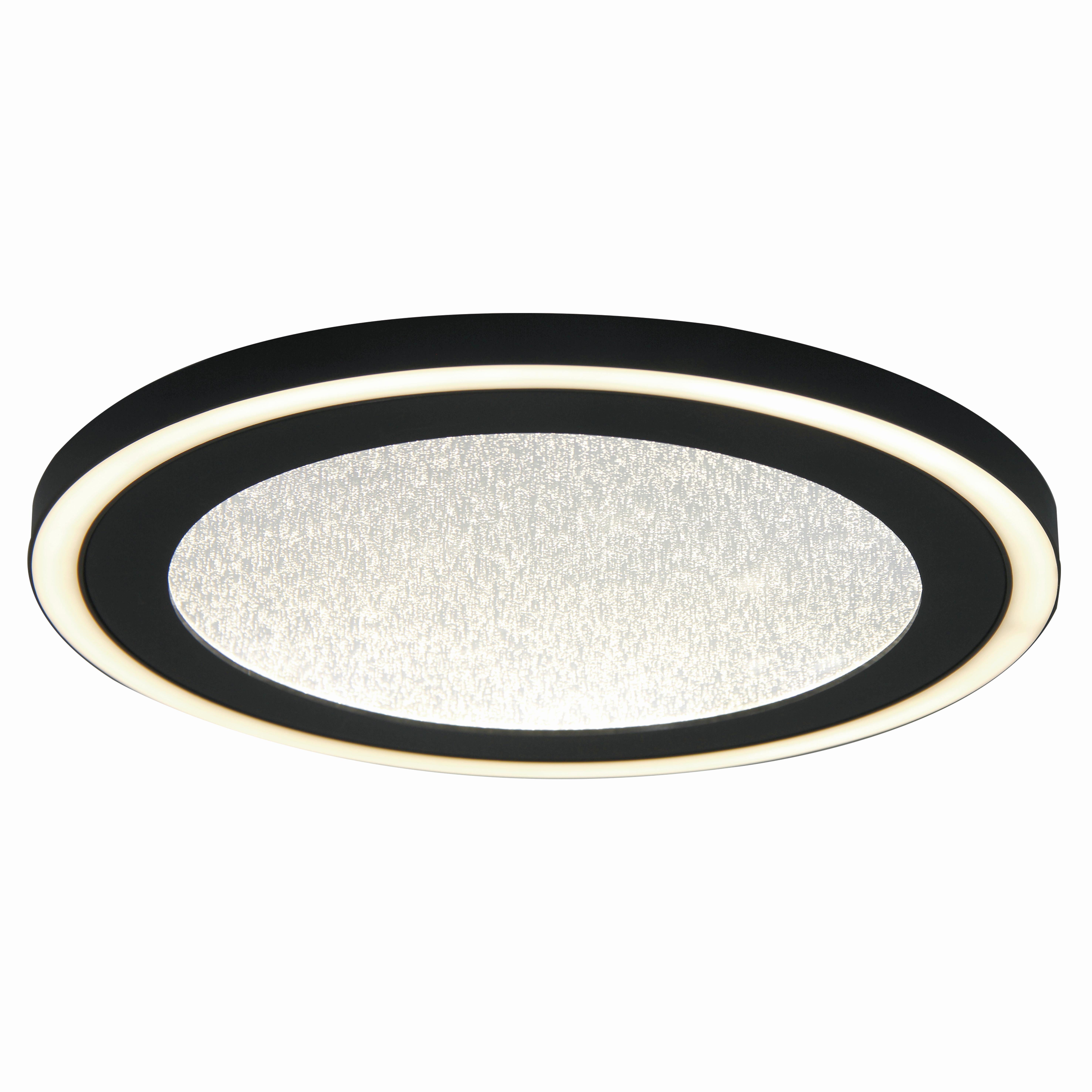 Led Mennyezeti Lámpa Luis - fekete/opál, Modern, műanyag/fém (34/4cm) - Luca Bessoni