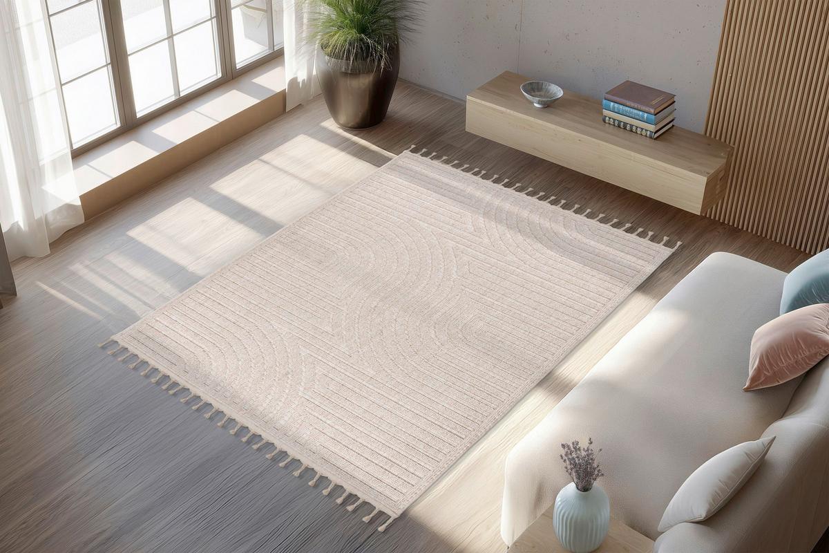 Flachwebteppich Beige, Bxl: Ca. 80x150 Cm - Beige, Basics, Textil (80/150cm) - Kayoom