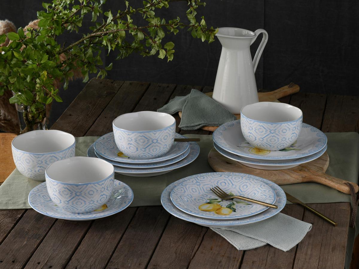 Tafelservice Lemoncello 12--Teilig., Multicolor - Multicolor, Basics, Keramik - Creatable