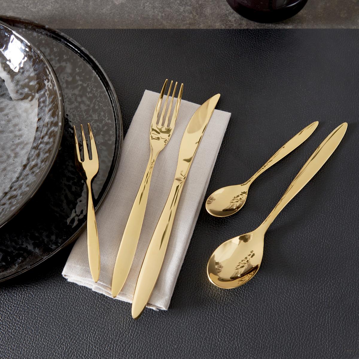 Besteckset 20-Teilig Nirmala für 4 Personen - Goldfarben, MODERN, Metall - Luca Bessoni