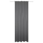 Vorhang mit Schlaufen und Band Natascha 135x245 cm Grau - Anthrazit, ROMANTIK / LANDHAUS, Textil (135/245cm) - James Wood