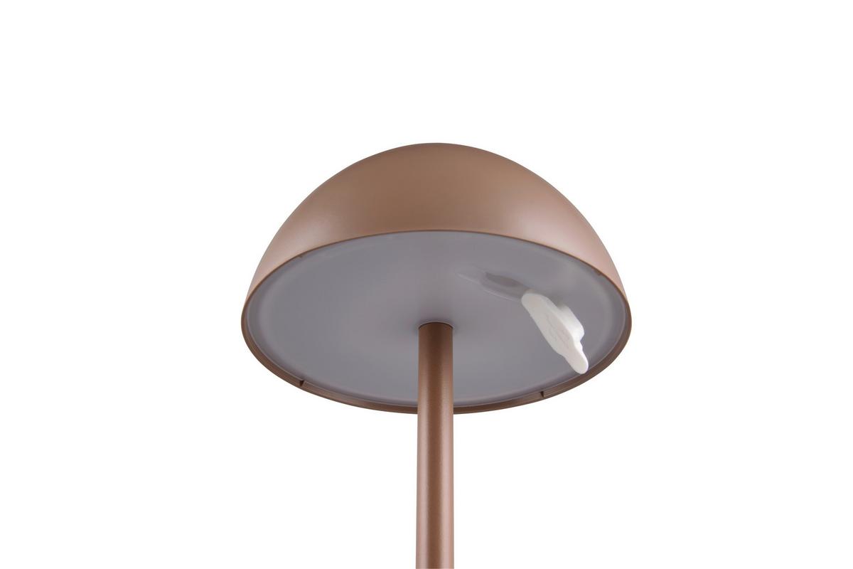 Akku-Tischleuchte Ricardo Braun D: 30 cm - Braun, Basics, Kunststoff (30,0/13,5cm)