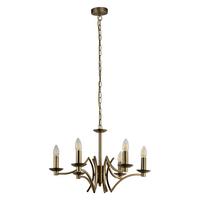 Kronleuchter 41312-6ab Ascot - Messingfarben, Design, Metall (56/150cm)