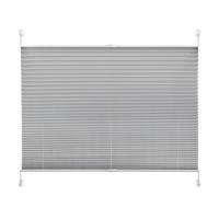 Plissee Solid Crash Weiß B: 105 Cm, Ohne Bohren/verspannt - Silberfarben, Basics, Kunststoff/Textil (105/130cm)