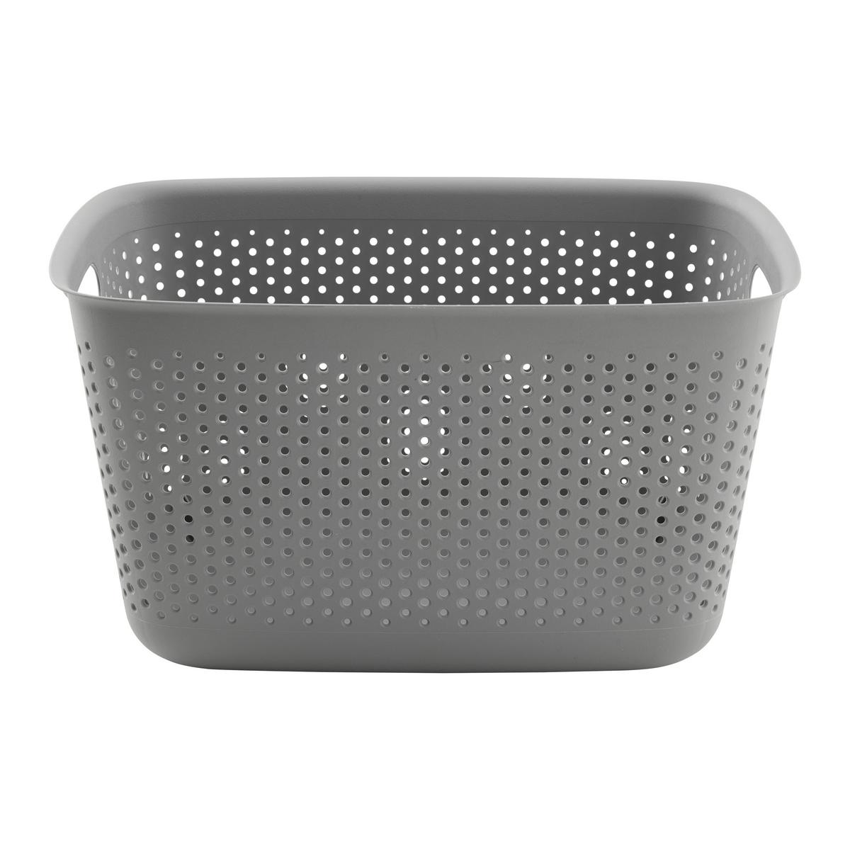 Úložný košík MAJA - CA. 17L - sivá, Modern, plast (39/29/22cm) - Mömax