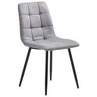 Polsterstuhl Empoli Grau Empoli - Schwarz/Grau, LIFESTYLE, Textil/Metall (44,5/86/54,5cm) - Livetastic