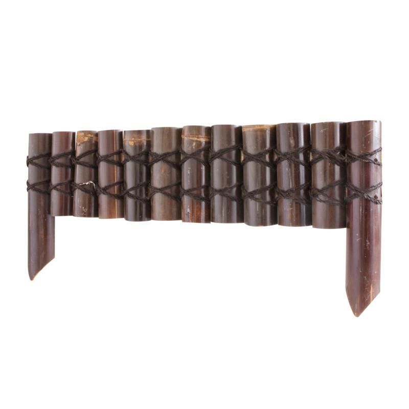 Beeteinfassung Bambus Gebunden 90x20-35 Cm Holz Braun - Braun, Basics, Holz (90/20/35cm)