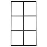 Trennwand Leif Schwarz B: 120 cm - Schwarz, MODERN, Glas/Metall (120/210/2cm) - P & B