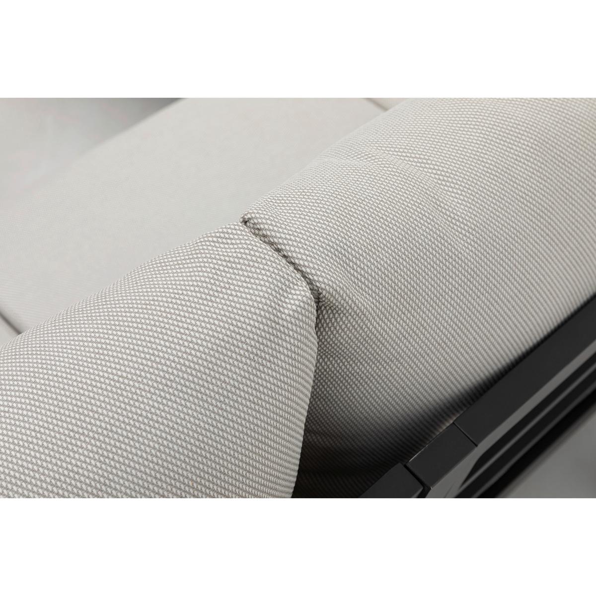 DINING-LOUNGESET CANORA - Ecru/Anthrazit, MODERN, Textil/Metall - Gardenson