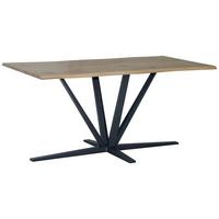 Esstisch Pim Eichefarben B: 160 cm - Eichefarben/Schwarz, MODERN, Holzwerkstoff/Metall (160/76/90cm) - MID.YOU