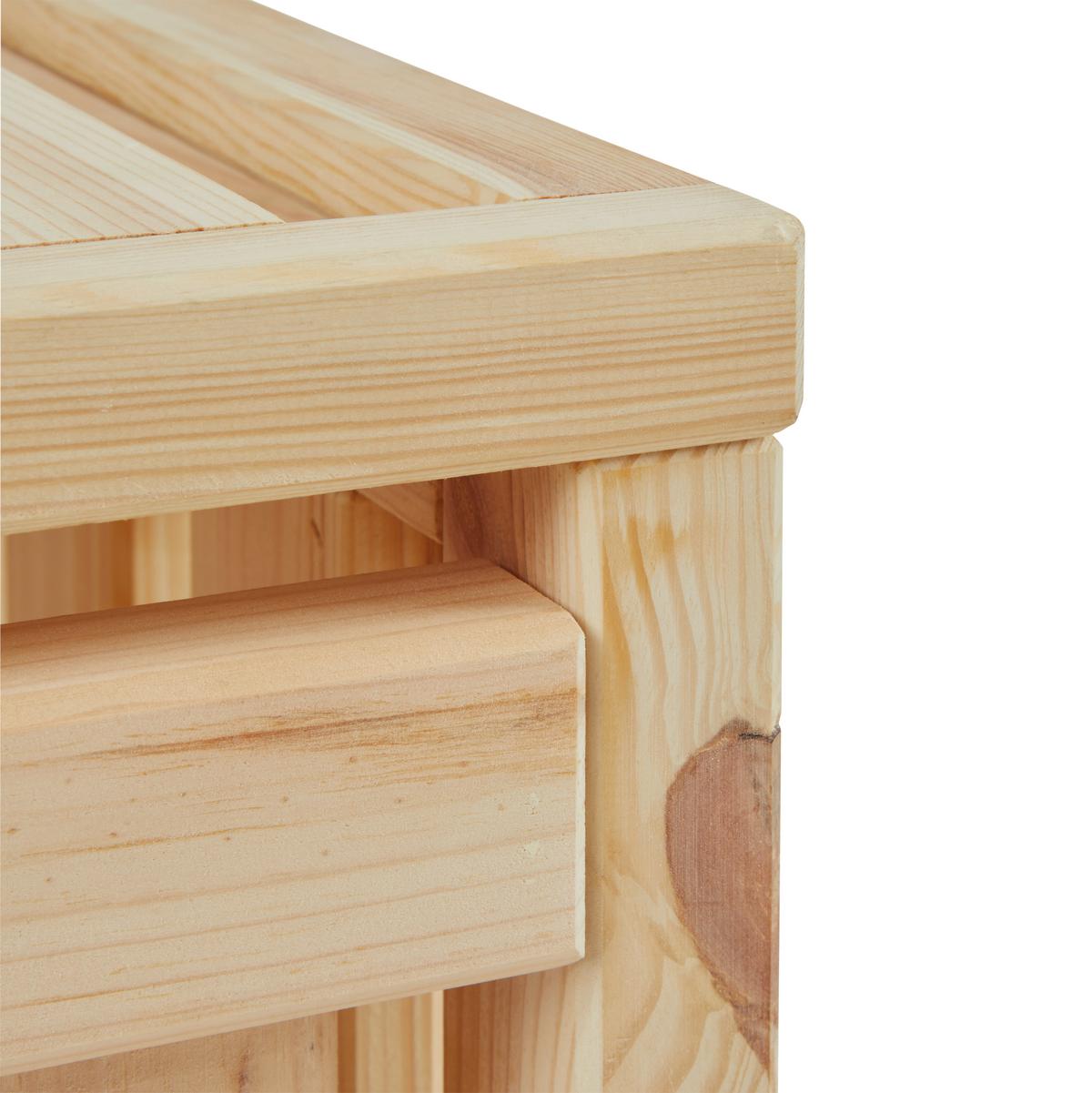 Truhe Maxi - Naturfarben, Natur, Holz (60/45/40cm)