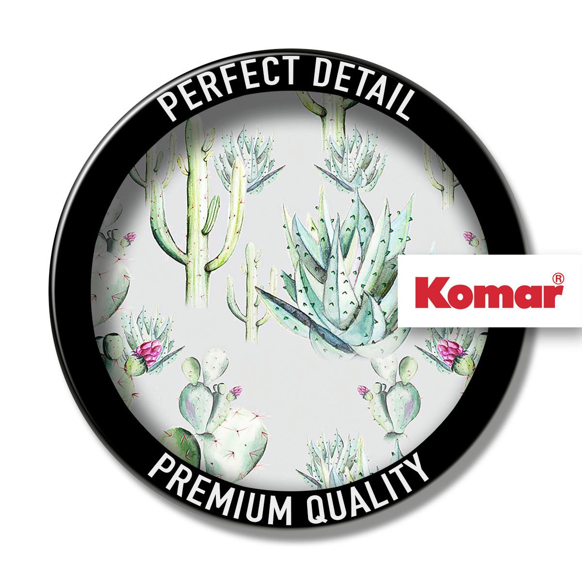 Vliestapete Cactus Grey - Grau/Grün, Basics (400/250cm) - Komar