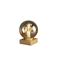Tischleuchte 9110-L1 Go - Bernsteinfarben, Design, Glas/Metall (14/14/17,5cm)