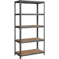 Schwerlastregal Shelving Schwarz B: 120 cm - Schwarz, Basics, Holzwerkstoff/Metall (120/200/60cm)