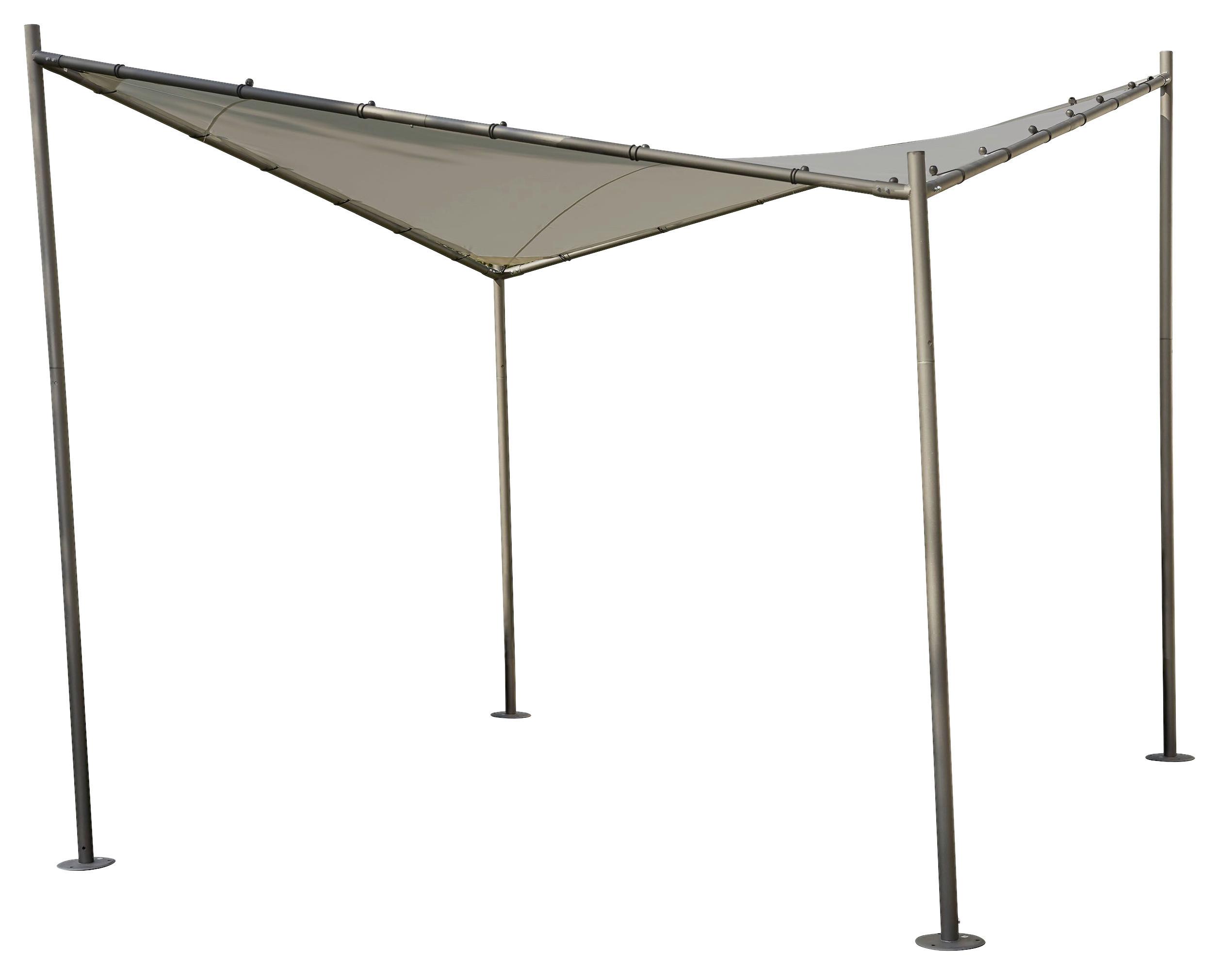 Pavillon Berlino 300x300 cm - Anthrazit/Hellgrau, KONVENTIONELL, Textil/Metall (300/209/300cm) - Siena Garden