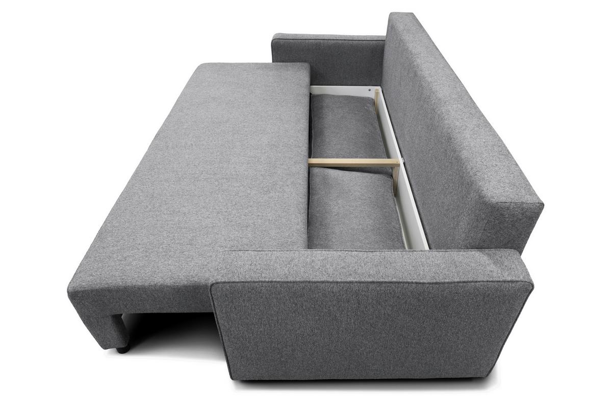 Rozkladacia pohovka NERA, sivá tk. MATANA - sivá, Modern, textil/plast (232/90/100cm)