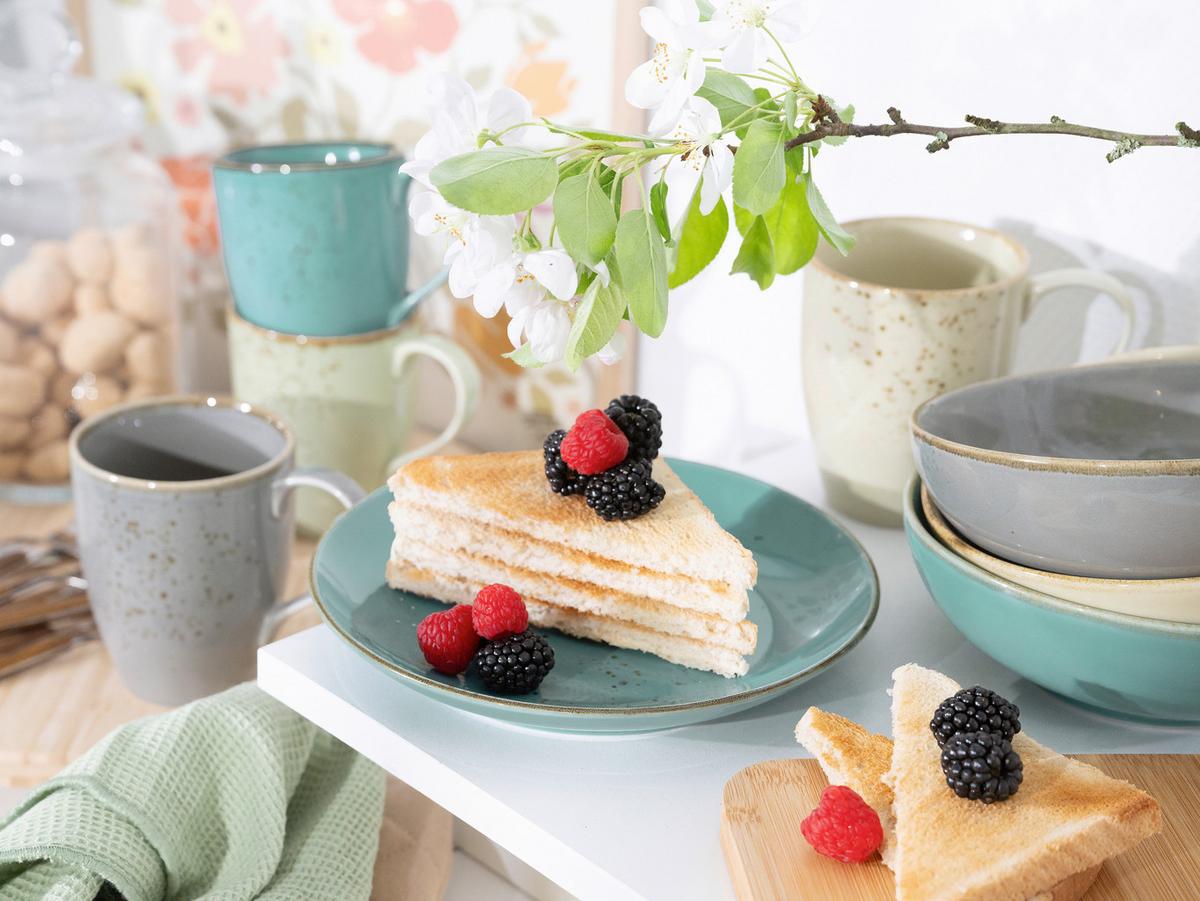 Kombinovaná souprava NATURE COLLECTION, 16-dílný - šedá/modrá, Trend, keramika - Creatable