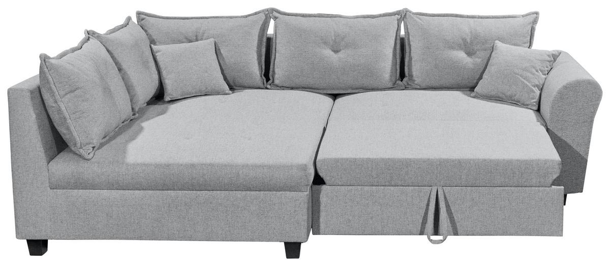 Ecksofa Liz Grau S: 175x252 Cm - Schwarz/Grau, MODERN, Textil (175/252cm) - Livetastic