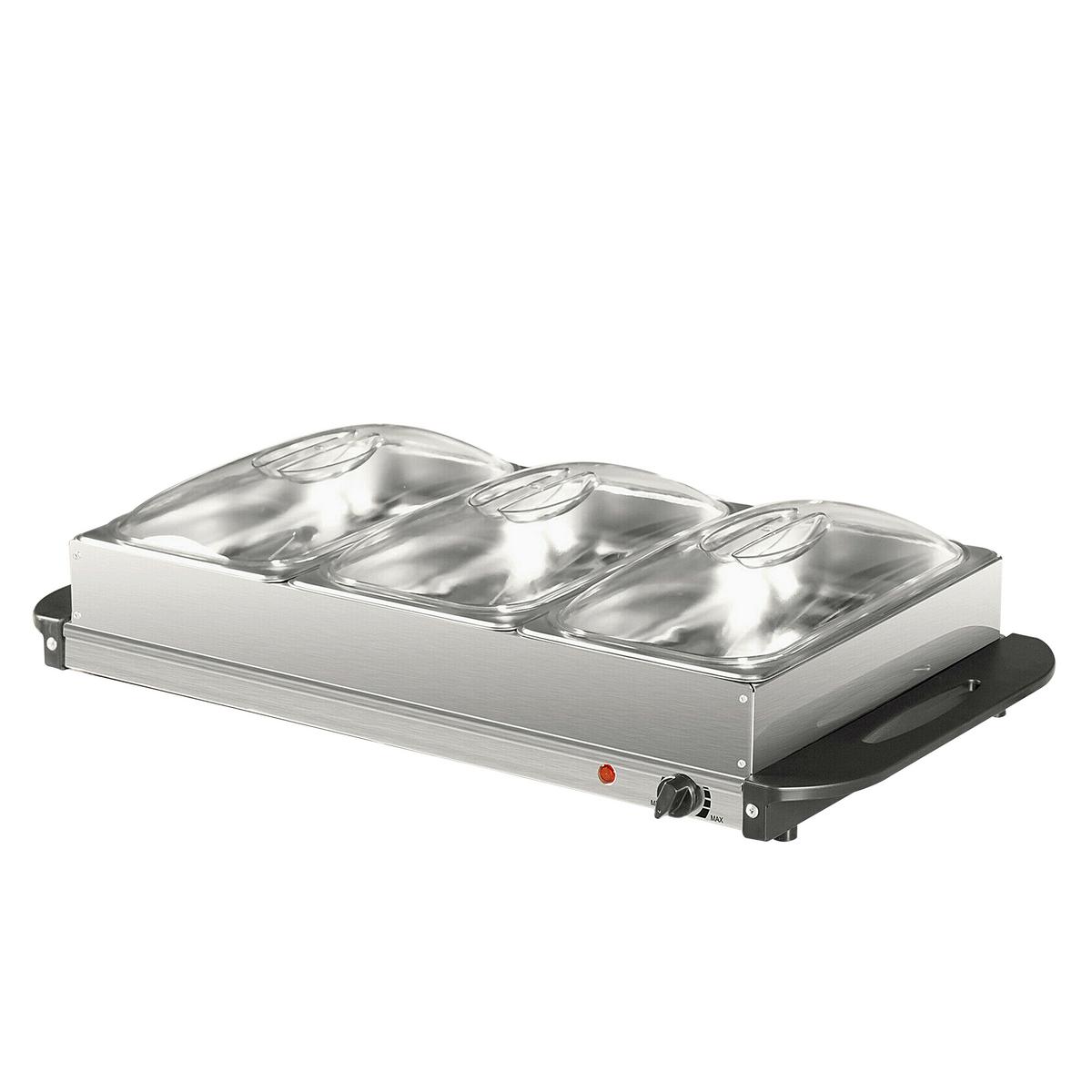 Chafing-dish Sh 4.1 - Edelstahlfarben/Schwarz, Basics, Metall (64/14/36,4cm) - Silva Homeline