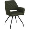 Armlehnstuhl Pam Grün, Sitzfl. 360° Drehbar - Schwarz/Grün, KONVENTIONELL, Holz/Textil (57/85.5/60cm) - MID.YOU