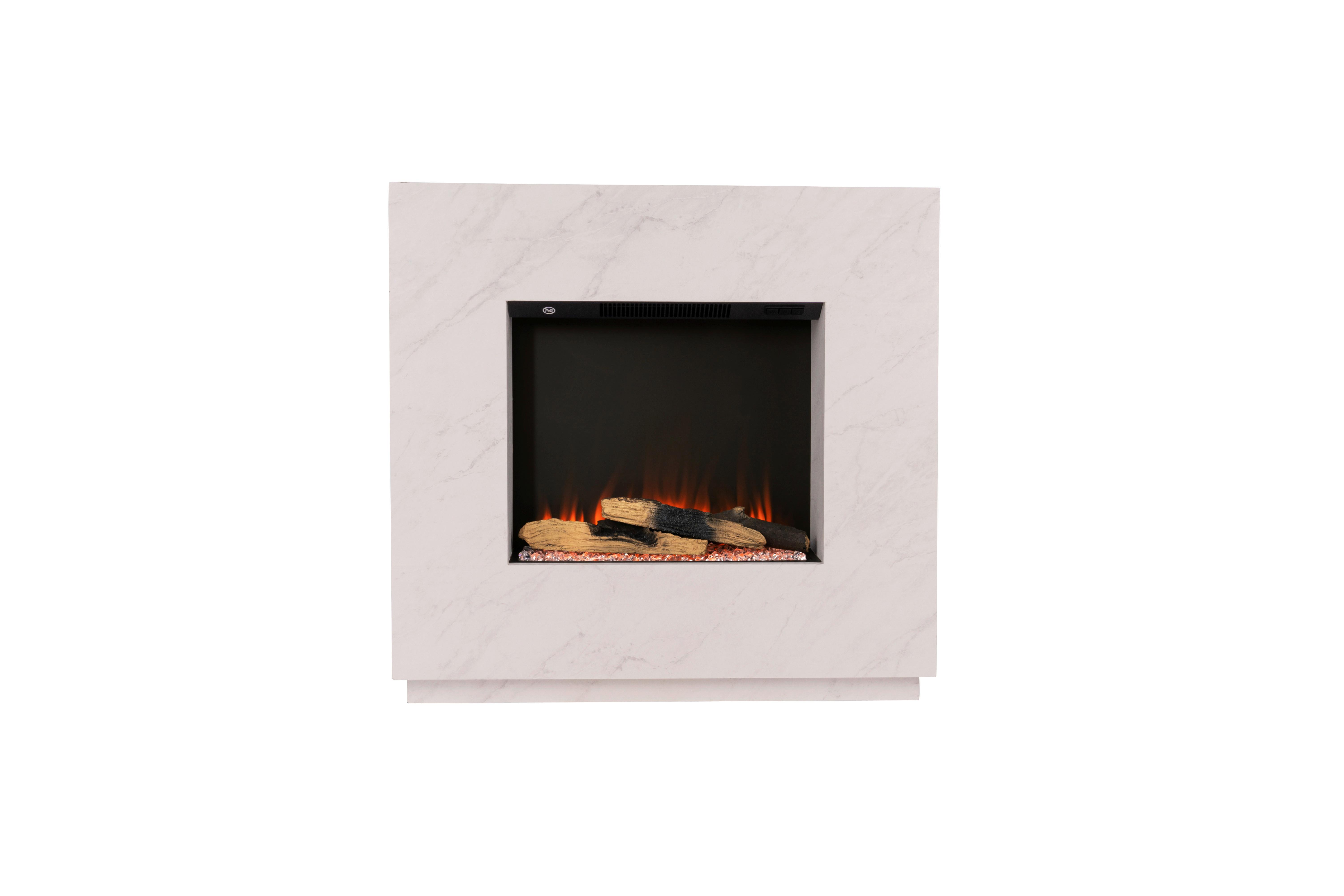 Elektrokamin Bg00752-3m - Weiß, Basics, Holzwerkstoff/Metall (80/76/26cm)
