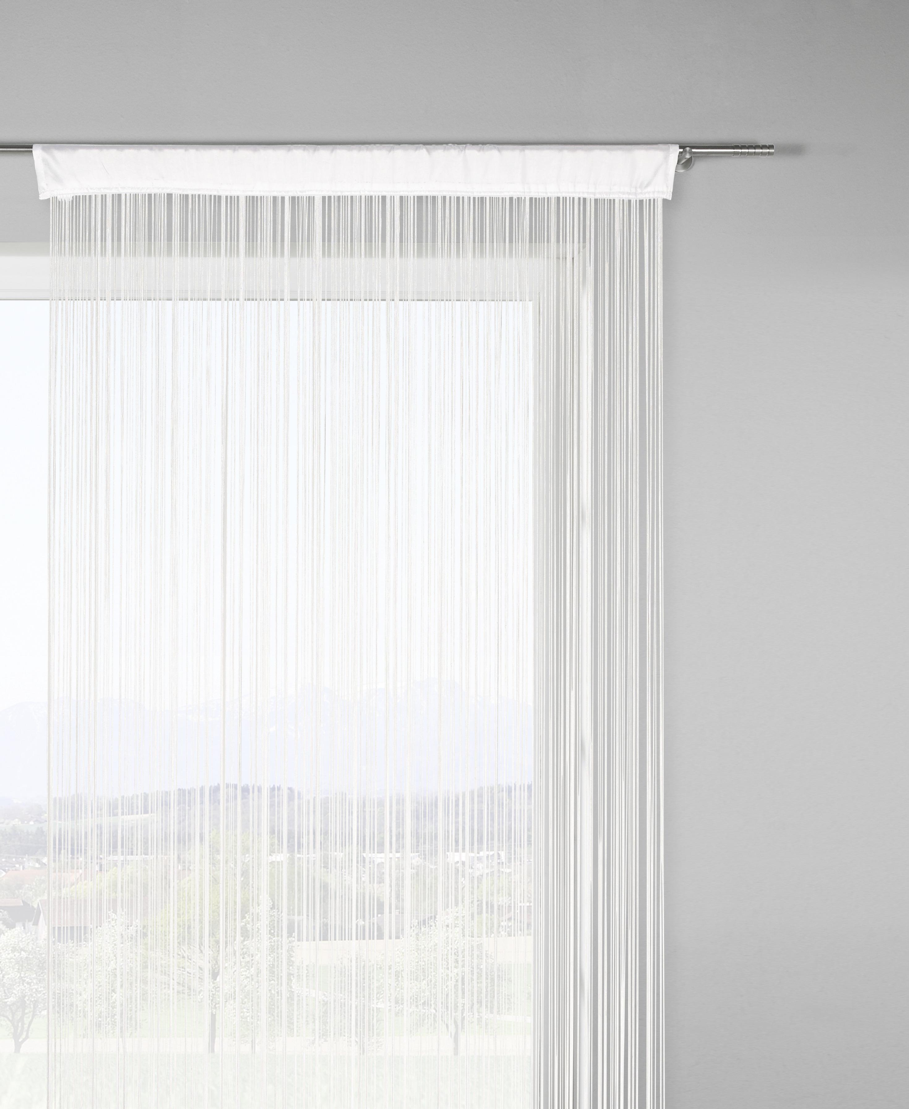 NITKOVÝ ZÁVES Promotion-cen.trhák, 90/200cm - biela, Konventionell, textil (90/200cm) - Based