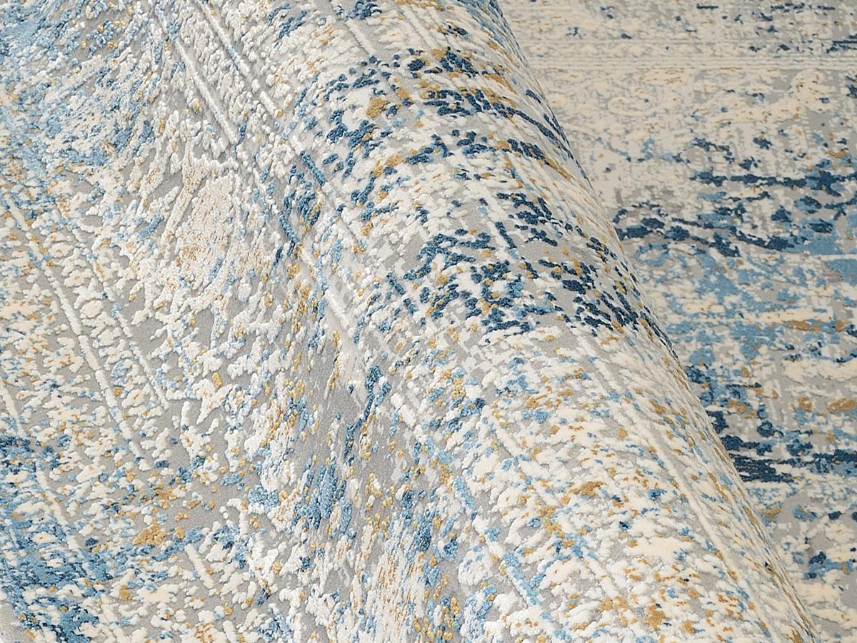 Webteppich Avignon Multicolor Rund Ø 200 cm - Blau/Grau, Design, Textil (200cm) - Dieter Knoll