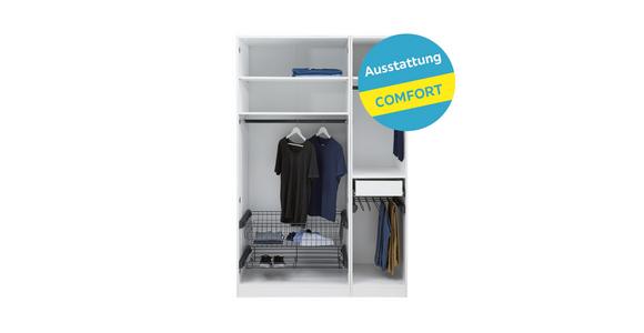 Offener Kleiderschrank 137 cm Unit Weiß - Weiß, MODERN, Holzwerkstoff (136,7/210/56,5cm) - Ondega