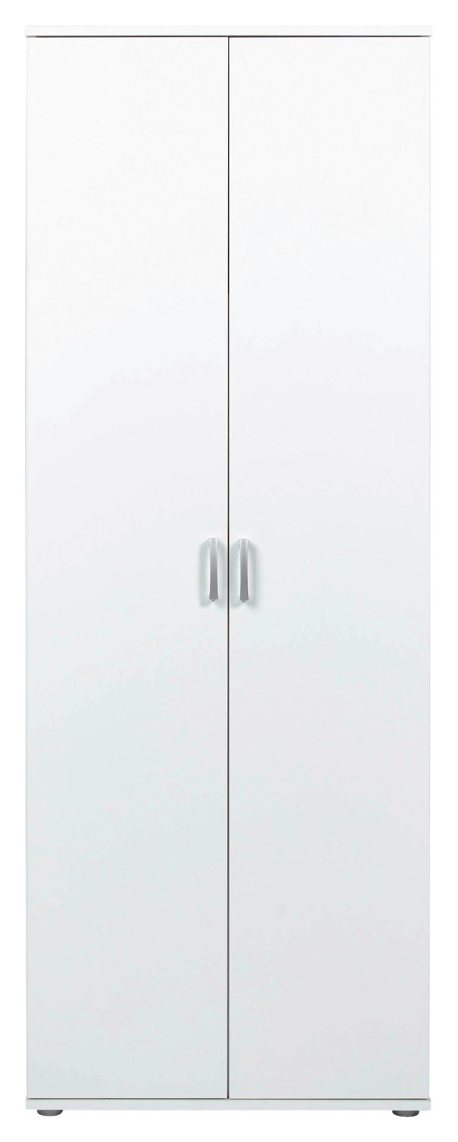 Mehrzweckschrank Arcconati Hhs Weiss Holz Dekor BxH 34x189cm - Weiß, Basics, Holzwerkstoff (70/34/189cm) - MID.YOU