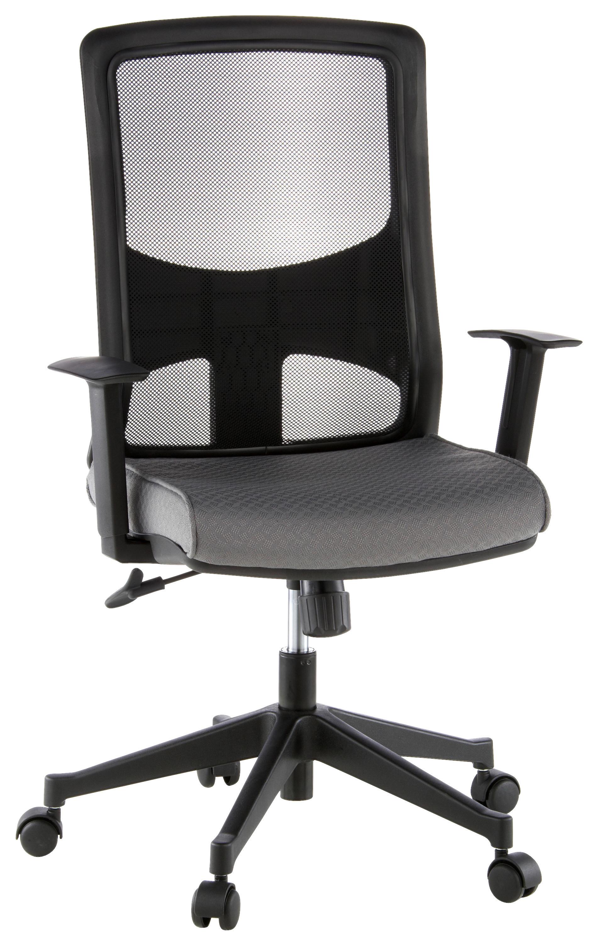 Drehstuhl Lavita Grau/schwarz - Schwarz/Grau, MODERN, Kunststoff/Textil (57/113/44cm) - MID.YOU