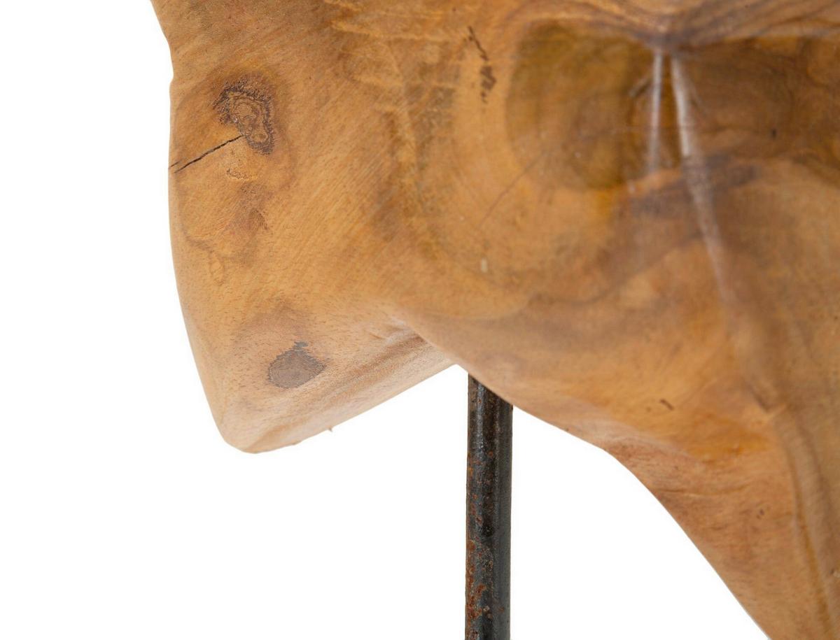 Skulptur Star Teak, Braun B: 28 cm - Braun, Basics, Holz (28/42/12cm)