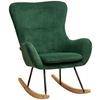 Schaukelsessel Rocking Scandi - Schwarz/Naturfarben, MODERN, Textil/Metall (75/102/80cm) - MID.YOU