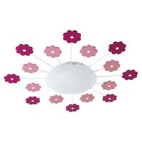 Kinderdeckenleuchte 92147 Viki 1 - Violett/Rosa, KONVENTIONELL, Glas/Kunststoff (61,5/8cm) - Eglo
