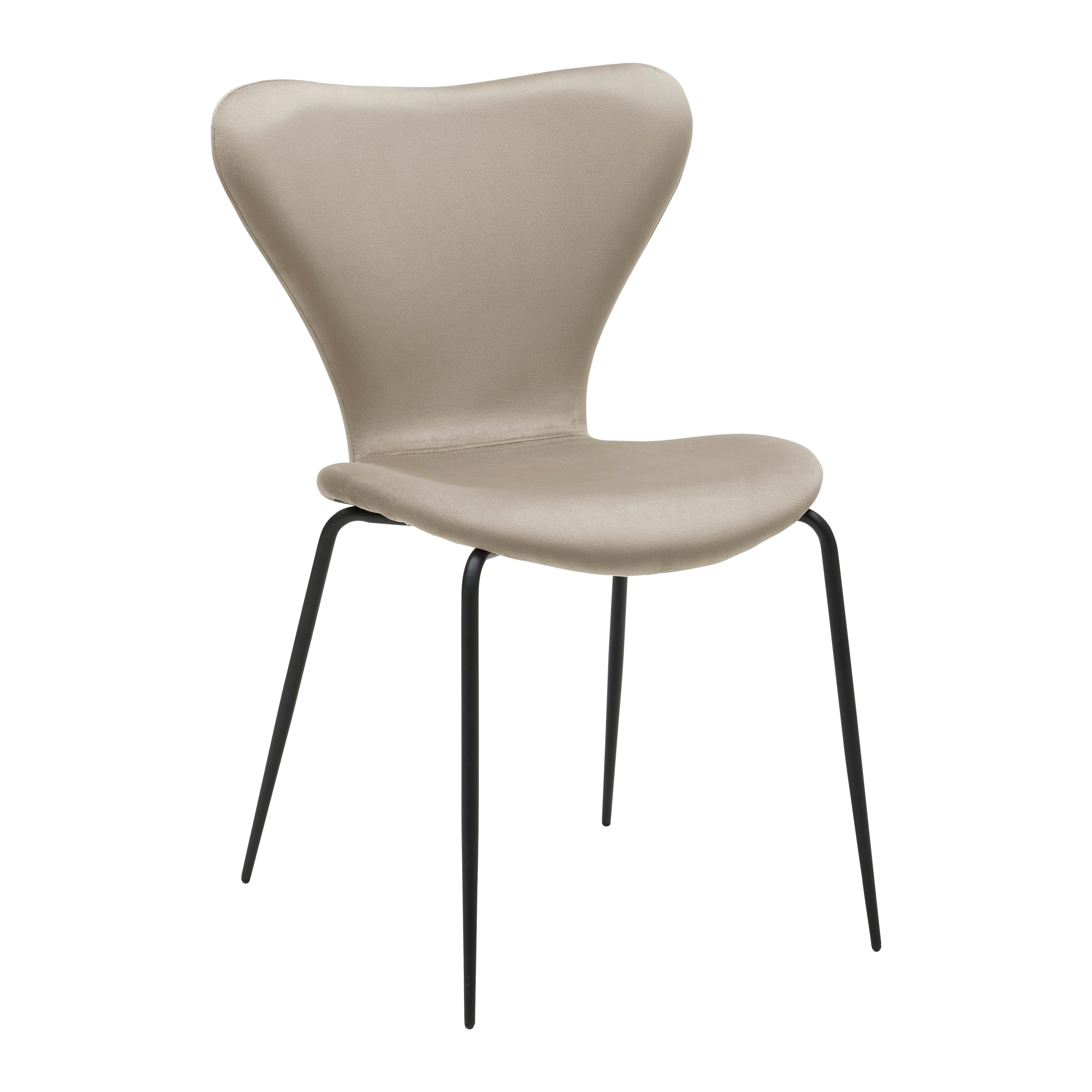 Jídelní židle ALICIA béžová - černá/šampaňská, Moderní, kov/dřevo (53/82,5/53cm) - Bessagi Home