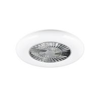 Deckenventilator Visby Weiß Chromfarben D:58cm - Chromfarben/Weiß, KONVENTIONELL, Kunststoff (58/19cm)