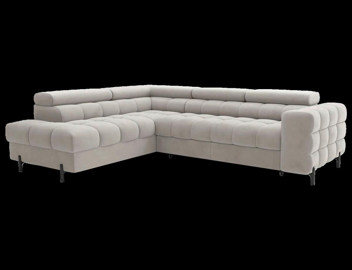 Ecksofa Ferucce Beige S: 200x276 cm - Beige/Schwarz, Design, Textil (200/276cm) - MID.YOU