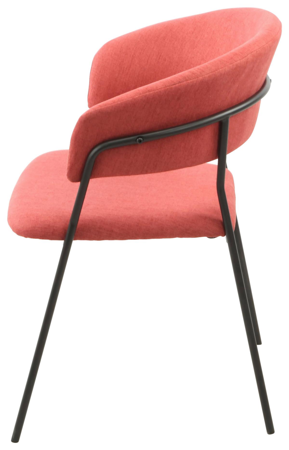 ŽIDLE S PODRUČKAMI ALICE -TOP- - černá/terracotta, Design, kov/dřevo (53/80/59cm) - Mömax