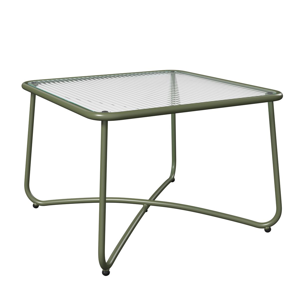 Balkonset Delhi - Transparent/Grün, Basics, Glas/Textil - Beldano