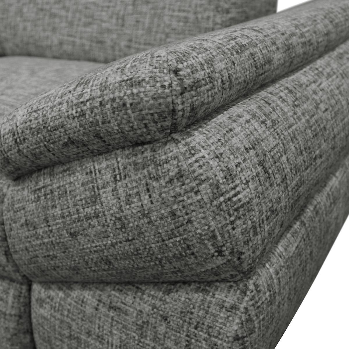 Ecksofa Imo Grau 201x274 cm - Schwarz/Grau, Design, Textil (201/274cm) - MID.YOU