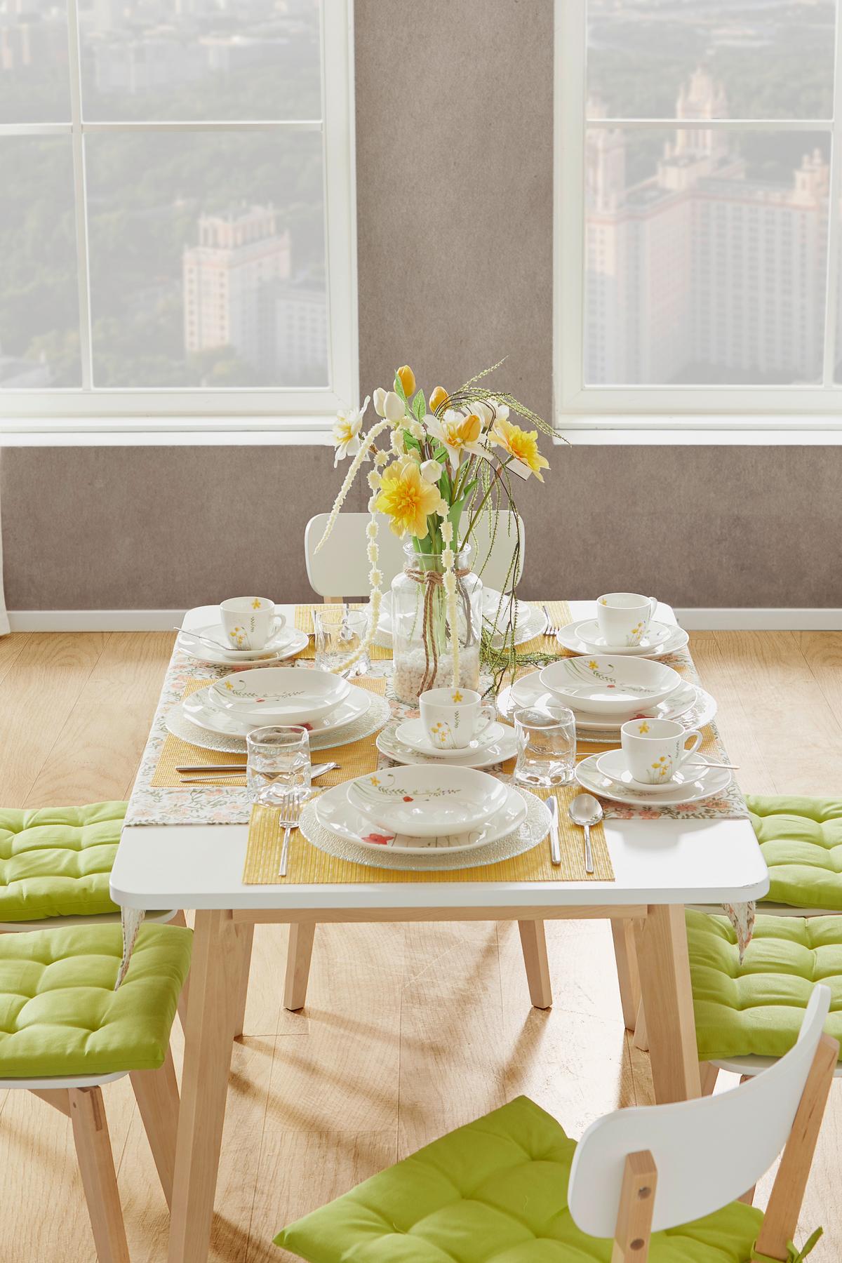 Kunstblume Osterglöckchen Gelb L: 40 Cm, Iris - Gelb/Grün, KONVENTIONELL, Kunststoff (40cm)