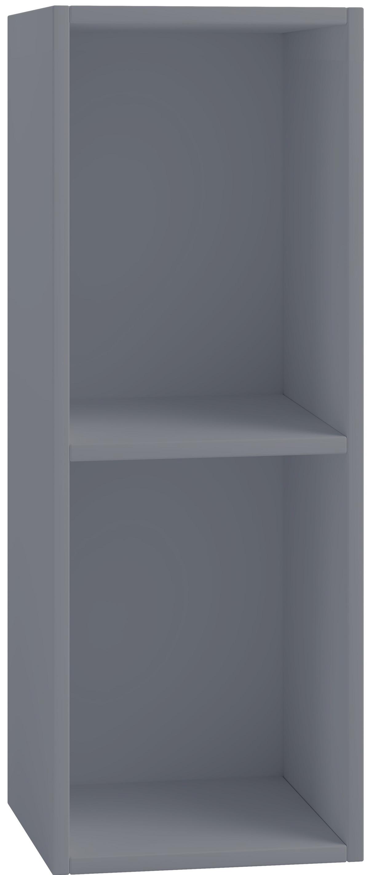 Regál na vinylové desky Platto, š. 34cm - šedá, Basics, kompozitní dřevo (34/72/30cm) - MID.YOU