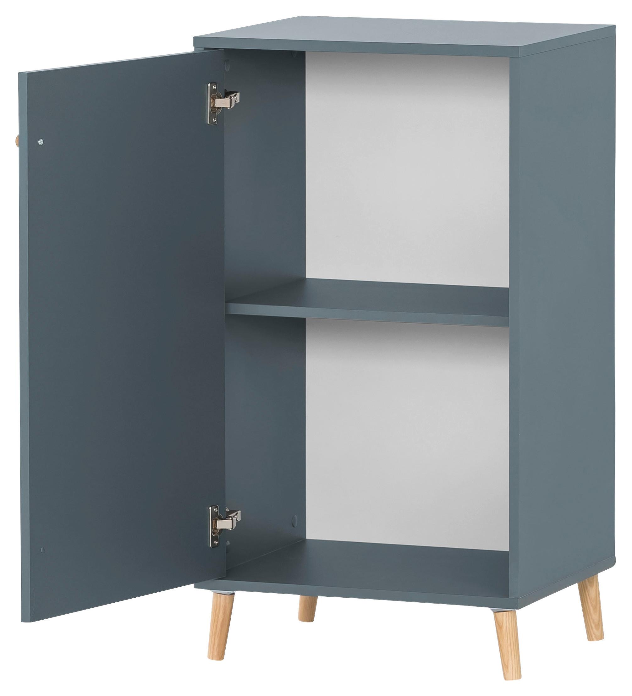 Aktenschrank Serie 500 Blau B: 50,95 cm - Blau, MODERN, Holzwerkstoff (50,95/92,6/41cm) - MID.YOU